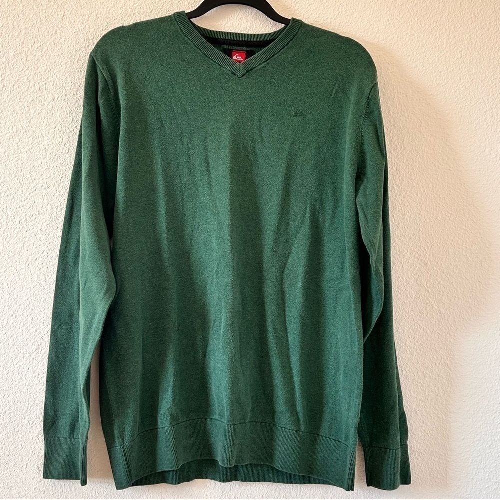 Quiksilver High Vneck Fine Knit Sweater Men Size Large